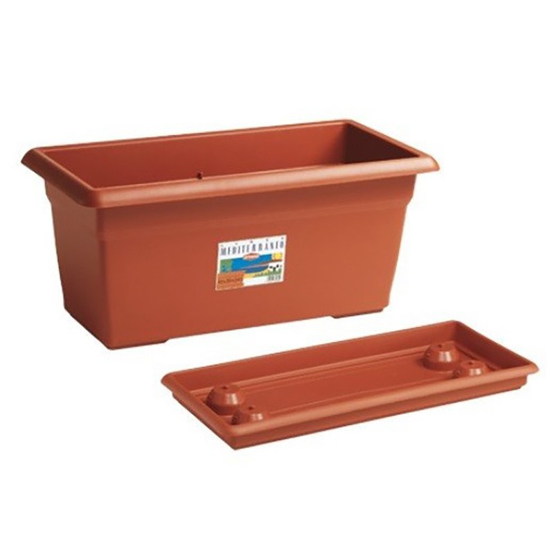 Flower planter 80 cm terracotta