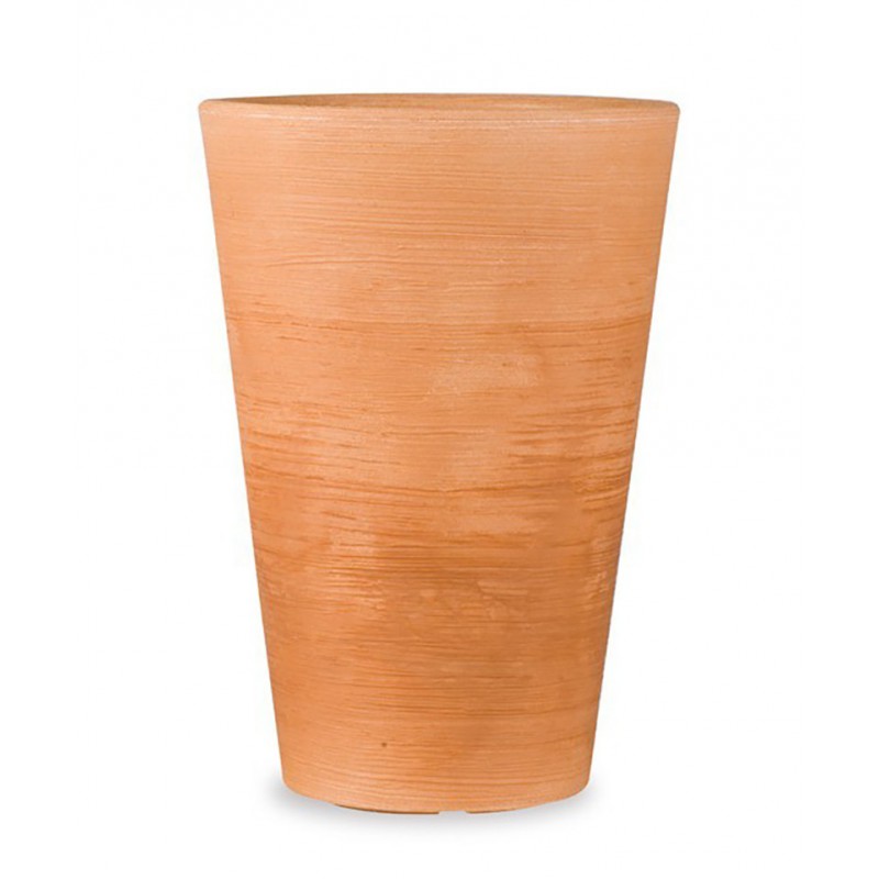 LILIUM VASE ELONGATED CONE H75 ANT. Brown