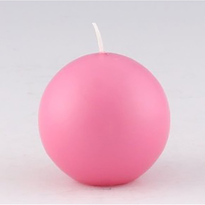 Pink ball candle 70 mm