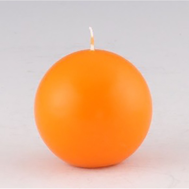Orange Kugel Kerzen 70 mm