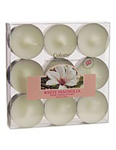 Kolonie-Box 9 Teelicht weiße Magnolien