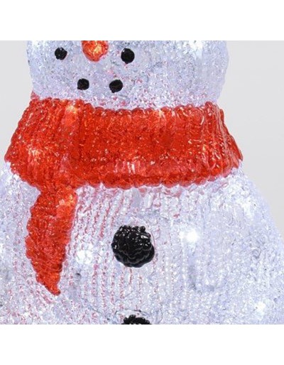 Outdoor white LED snowman