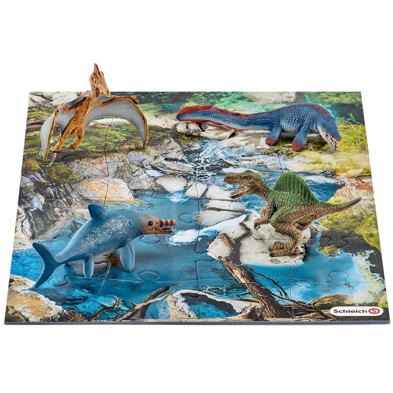 MINI DINOSAURS WITH WATERED PUZZLE