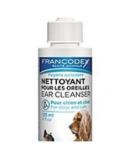 Solução de limpeza francodex para orelhas de cachorro 125ml