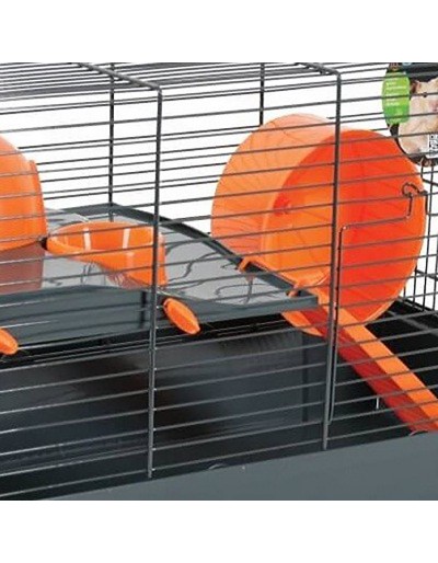 Gaiola interior de 50 cm para hamster cinza laranja