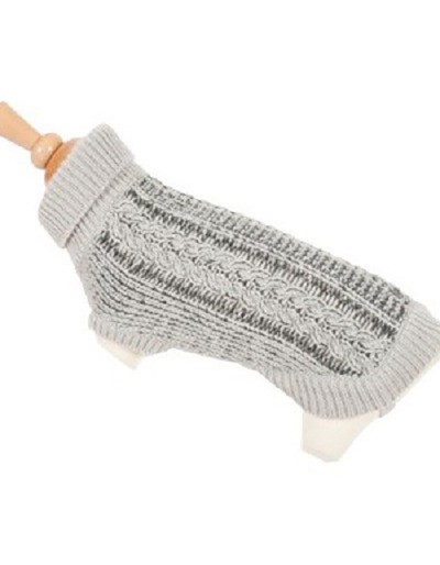Pullover mit Nieten für Twist Hunde 35 cm grau