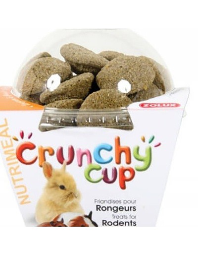 Crunchy Cup alfalfa and parsley treat for rodent