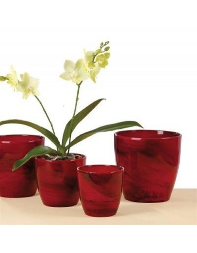 920 25 RED MARBLE COVERPOT