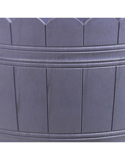 Vaso plástico efeito madeira de lavanda violeta
