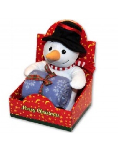 Marionnette de paquet de cadeau couvert 90x75cm bonhomme de neige