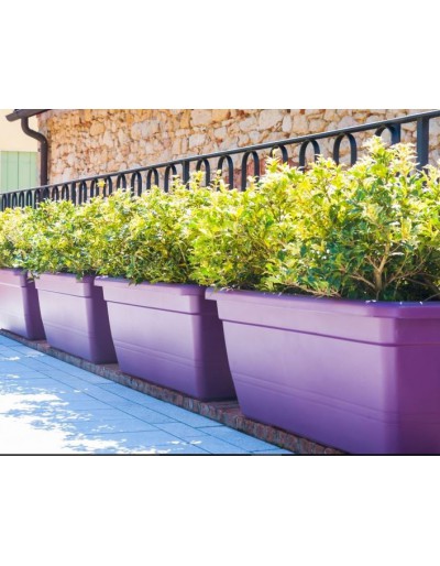 Plantador rectangular Anthea color terracota de 60 cm