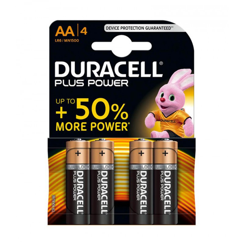 PILE DURACELL PLUS POWER STILO AA 4 pieces