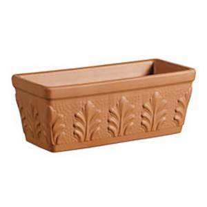 Red clay terracotta window box