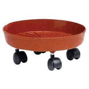 SOTTOVASO with RUOTE LIFE 25 TERRACOTTA