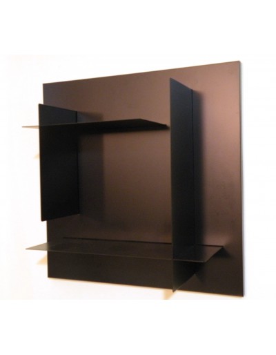 Modular bookshelf black with black shelves