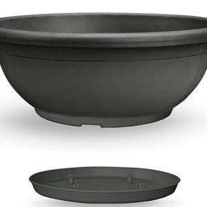 Naxos bowl with a 30 cm diameter subvasive ANTRACITE
