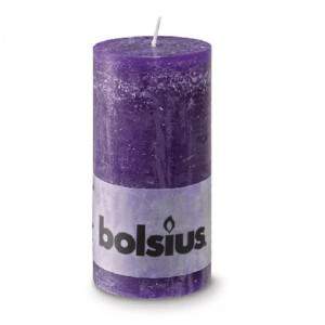 Rustic purple candle 130/68 mm 46h