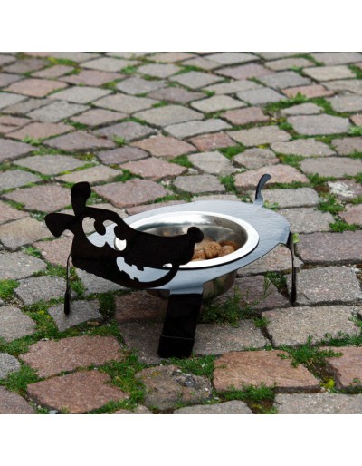 Dog bowl holder black