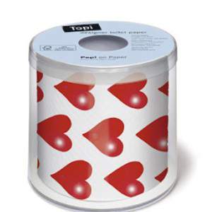 HEARTS TOILET PAPER ROLL