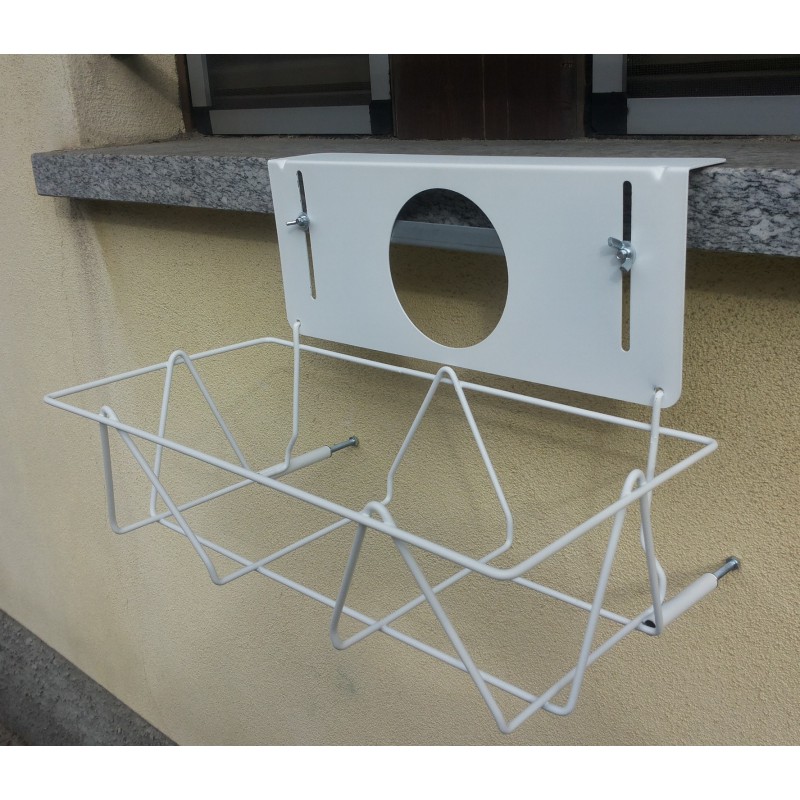 Windowsill pot holder with adjustable hook system 40 cm anthracite