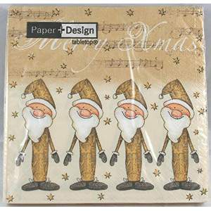 NAPKINS 33X33 CM GOLD &amp; SILVER DECORATION