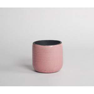 Vaso de cerâmica rosa rosa D&M 14cm