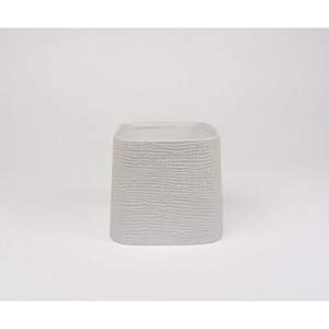 D&amp;M jarrón de cerámica blanca de peluche 15 cm