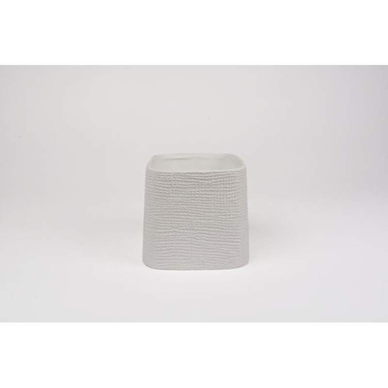 D&M Vaso faddy in ceramica bianco 24 cm