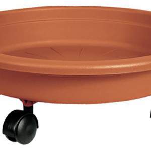 Subvaso with Wheels 32 cm diameter TERRACOTTA