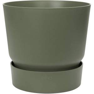 Okrągły wazon Elho Greenville, zielony, 25 CM