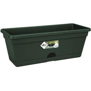 Elho Green Basics Trough Mini Allin1 30 - Planter - Leaf Green - Outdoor &amp; Balcony - L 30.2 x W 19.5 x H 15.6 cm