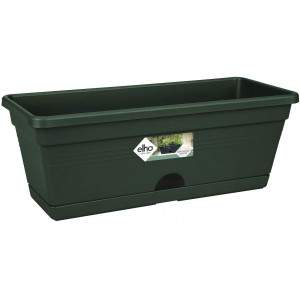 Elho Green Basics Trough Mini Allin1 30 - Jardinera - Verde hoja - Exterior y balcón - L 30,2 x W 19,5 x H 15,6 cm