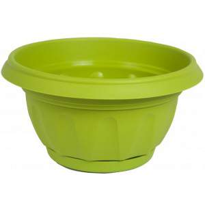 Supreme round bowl with acid green water reserve 20cm