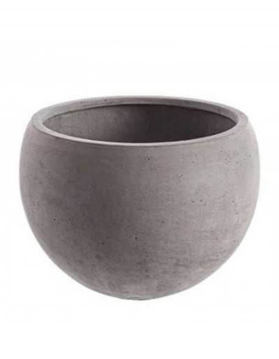 Small Gray Sphere Cement Vase