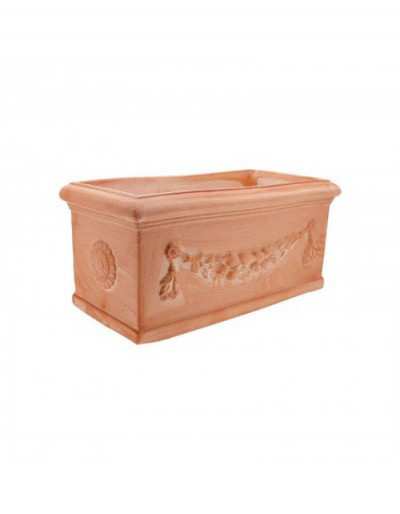 Festooned box 52cm Terracotta