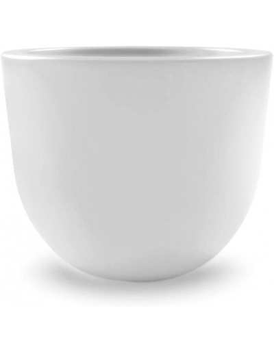 Vaso rotondo in resina&quot;Eggy&quot; 35 cm. Bianco