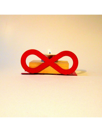 Incense and candle holder red