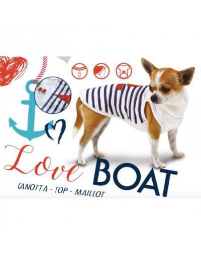 Canotta per Cani Love Boat...