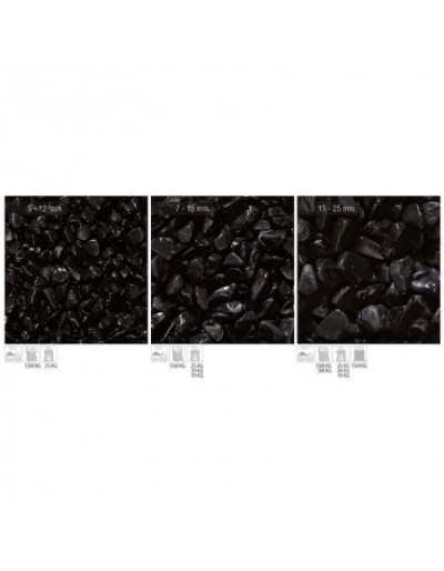 Ebony Black Pebbles 15-25 mm
