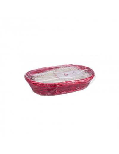 Red Oval Christmas Basket L