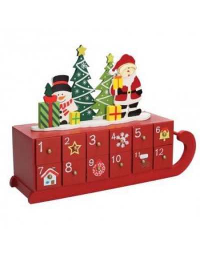 Red Wooden Sleigh Advent...