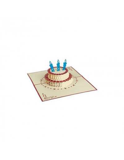 Origamo-Grußkarte Alles Gute zum Geburtstagskuchen