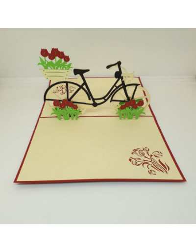Origamo-Fahrrad-Gruß-Karte