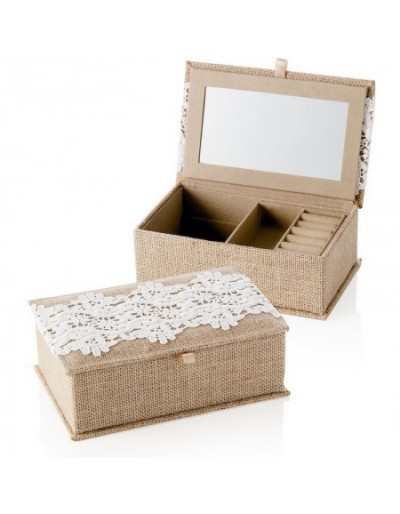 Small Rectangular Trina Juta Jewelery Box