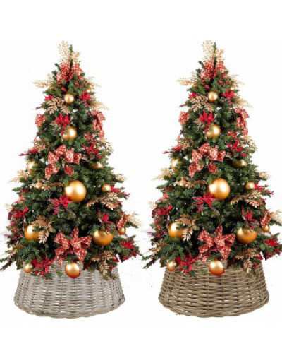 Beige Christmas Tree Base Cover