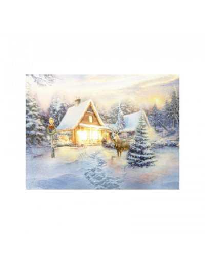Wall Decoration Cottage LED 20 x 15 Canvas