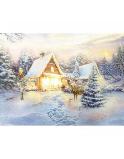 Wall Decoration Cottage LED 20 x 15 Canvas