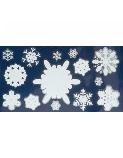 Adesivo de janela Flocos de neve 24 x 44,5