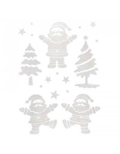 Window Sticker Santa and Tree