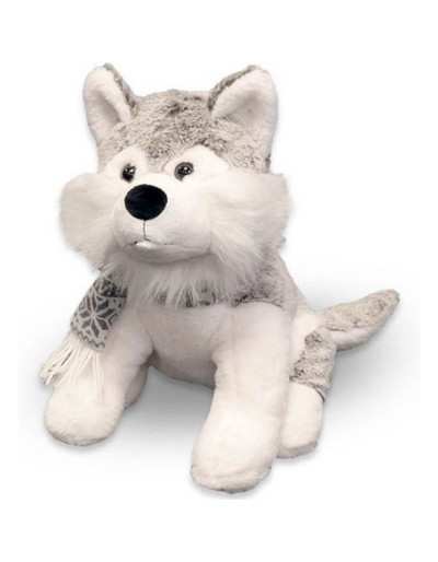 Animal Plush Toy Husky Grey